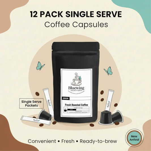 12 Pack Single Serve Coffee Capsules Bluewing Roasters